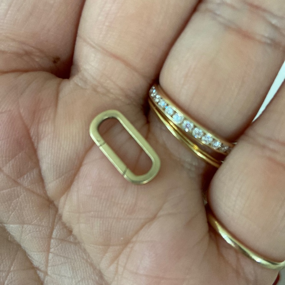 14k charm enhancer, solid